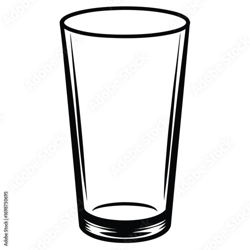 A water glass isolated  design on white background