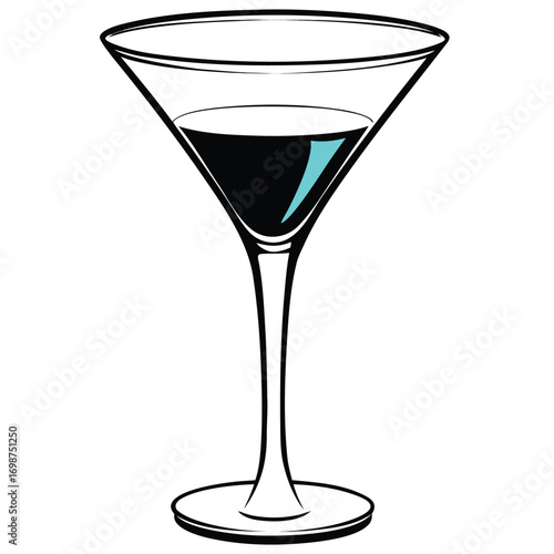 Set of realistic crystal glass or transparent drinking glass cup or alcoholic drinks