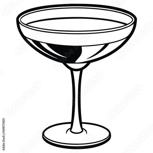 Realistic cocktail glass with alcohol drink vector