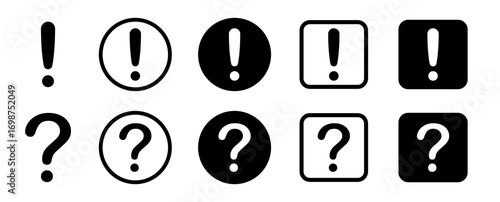 Exclamation mark. Question marks Icon. Alert icon. Warning sign and symbol. Exclamation vector