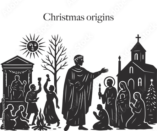 Historical Christmas Origins with Pagan and Christian Traditions