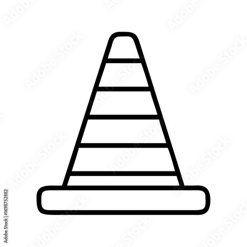 Vector illustration of a traffic cone safety cone road cone construction cone warning cone icon 90