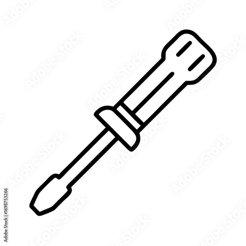 Screwdriver tool vector icon illustration for diy projects repair maintenance and construction work