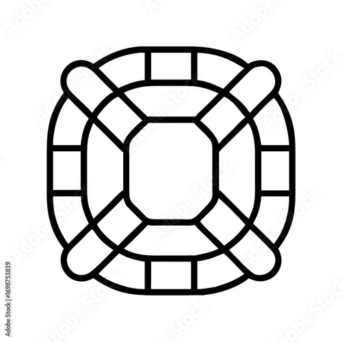 Vector illustration of a mayan glyph symbol representing kin day time for web and graphic design