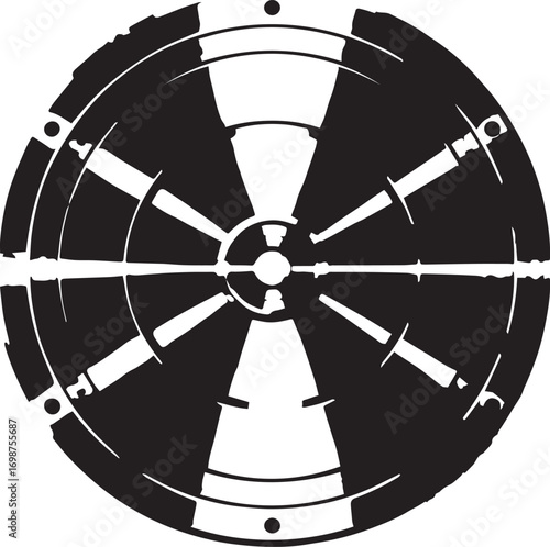 Black and White Imperial Symbol Emblem, Star Wars Inspired Design