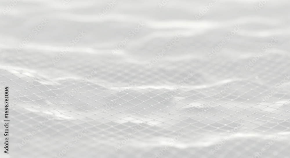 Obraz premium Abstract digital network grid with subtle light play creating a modern, futuristic, and clean aesthetic for technology concepts