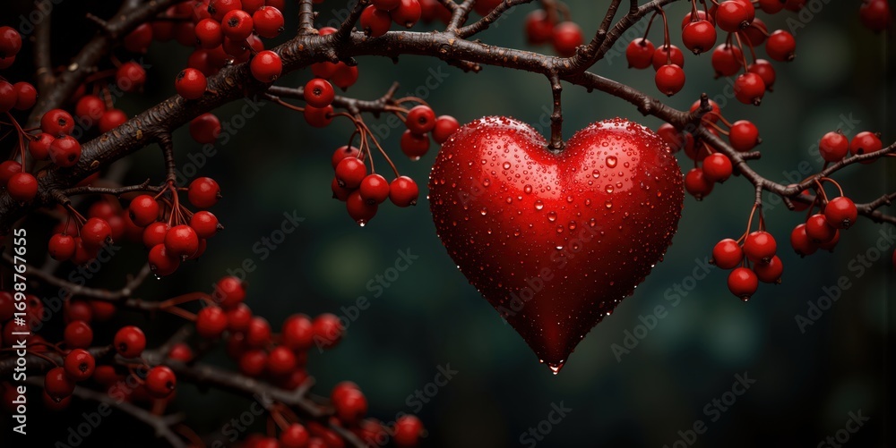 Obraz premium heart on tree wallpaper