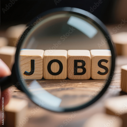 magnifying glass on newspaper