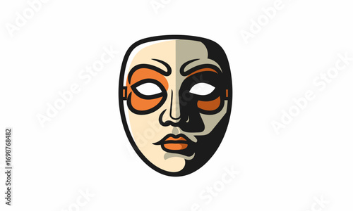 Stylish Two-Tone Mask with Contrasting Faces.
