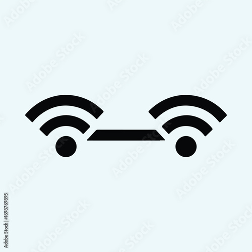 Illustrator Vector Autonomous smart connected car wifi wireless technology silhouette