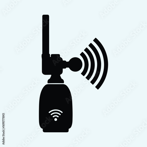 Illustrator Vector Router wifi wireless connection icon simple design silhouette