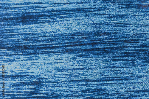 Old scratch abstract scratched metal texture steel blue pattern background cold weathered messy obsolete