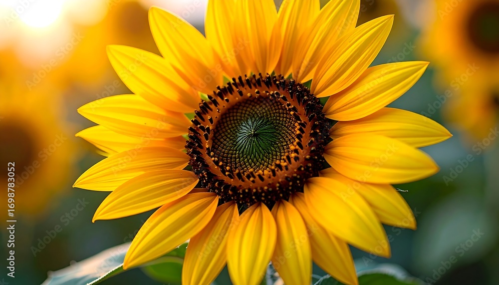 Naklejka premium Close-up of vibrant sunflower