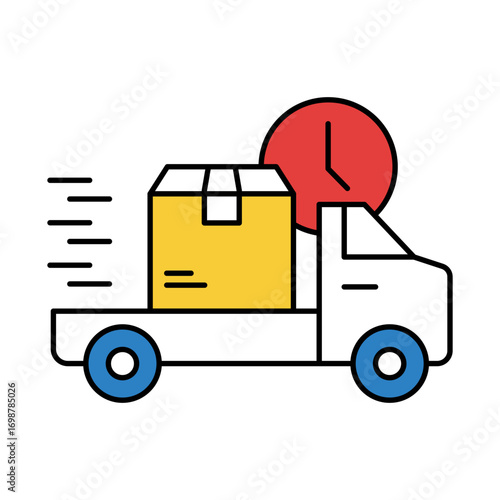 Order Delivery Icon for managing product shipments, tracking deliveries, and ensuring timely arrival of goods to customers.
