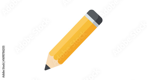 a simple yellow pencil with black tip and eraser