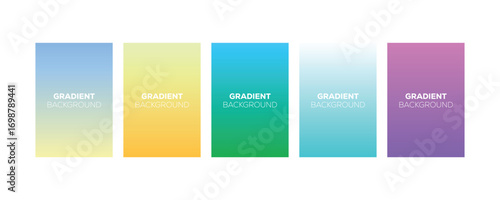 Vector art of collection of colorful gradient backgrounds