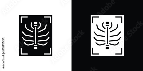 X-ray scan icon. flat and line style collection.