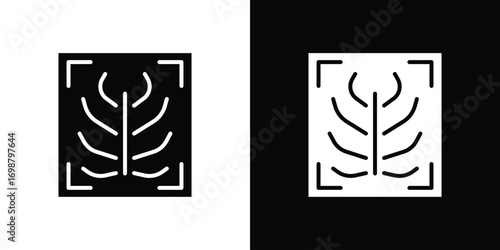 X ray icon. flat and line style collection.