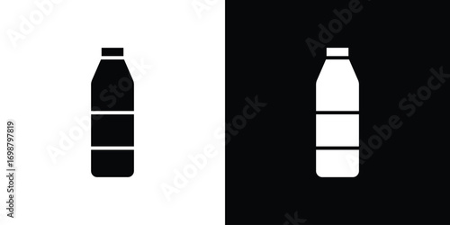 Water bottle icon. flat and line style collection.