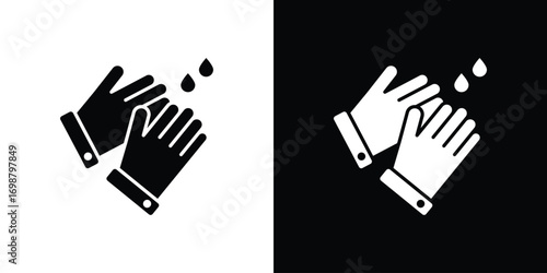 Wash hands icon. flat and line style collection.