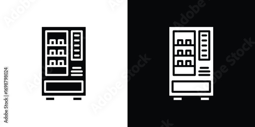 Vending machine icon. flat and line style collection.