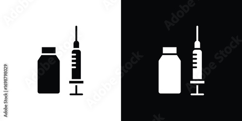 Vaccination icon. flat and line style collection.