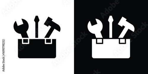 Toolbox icon. flat and line style collection.