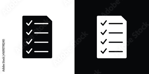 Todo list icon. flat and line style collection.