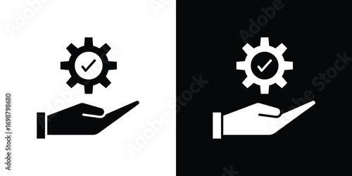 Solution Provide icon. flat and line style collection.