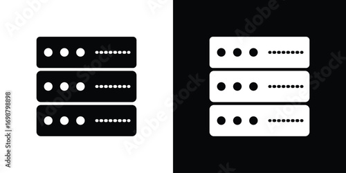 Server rack icon. flat and line style collection.