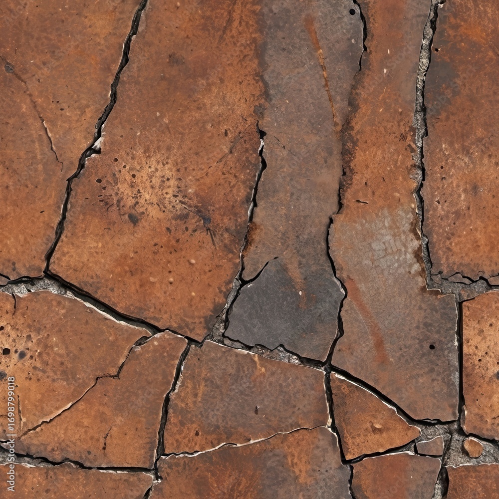 Obraz premium Grunge Texture of a Rusted Medieval Metal Door with Rivets