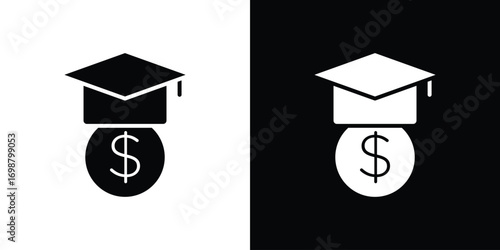 Scholarship icon. flat and line style collection.