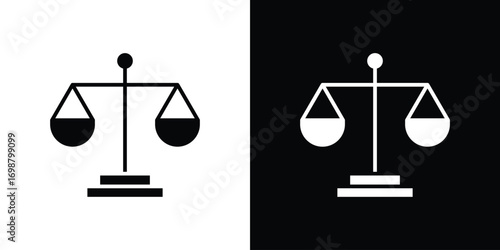 Scales icon. flat and line style collection.