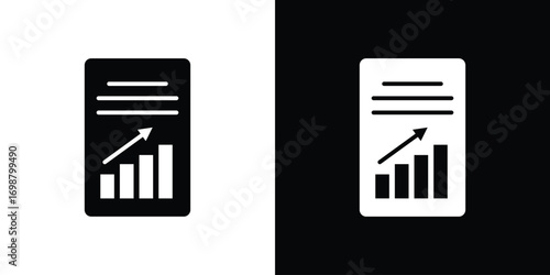 Report icon. flat and line style collection.