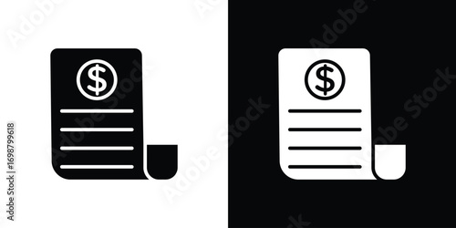 Receipt icon. flat and line style collection.