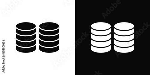 Money coin icon. flat and line style collection.