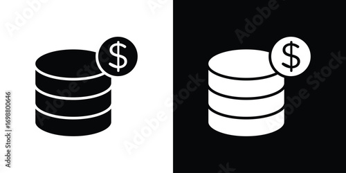 Money icon. flat and line style collection.