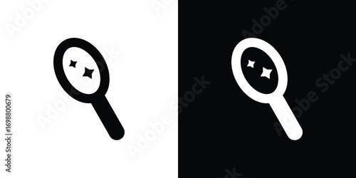 Mirror icon. flat and line style collection.