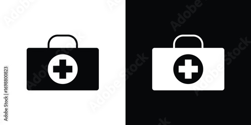 Medical kit icon. flat and line style collection.