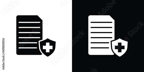 Medical insurance icon. flat and line style collection.