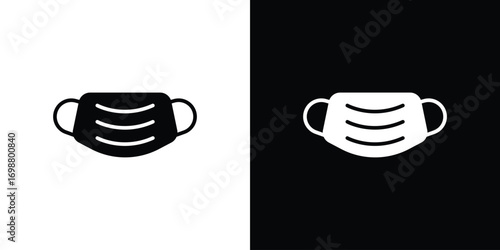 Mask icon. flat and line style collection.