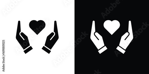 Life insurance icon. flat and line style collection.