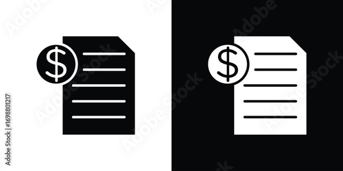 Invoice icon. flat and line style collection.