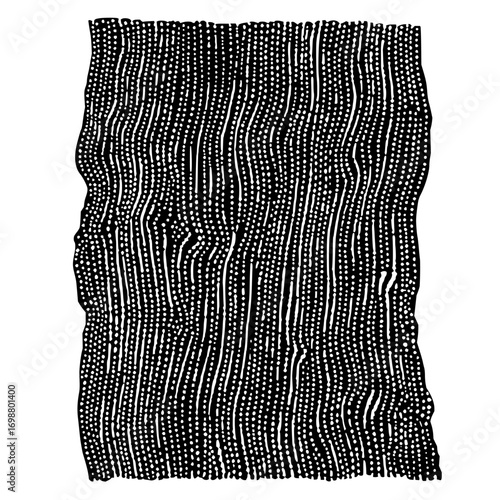 Monochrome abstract background featuring dense vertical lines and dots creating a textured effect visually
