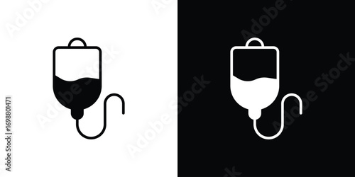 IV bag icon. flat and line style collection.