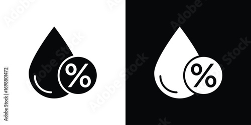 Humidity icon. flat and line style collection.