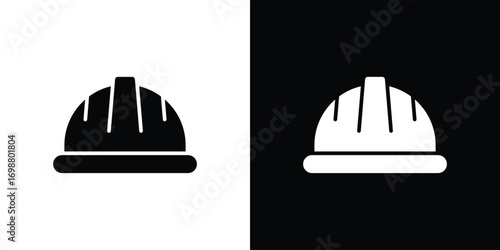 Hard hat icon. flat and line style collection.