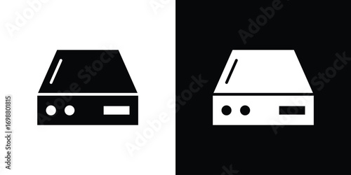 Hard drive icon. flat and line style collection.