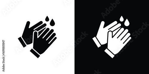 Handwashing icon. flat and line style collection.