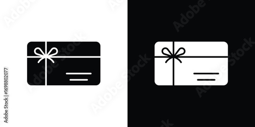 Gift card icon. flat and line style collection.